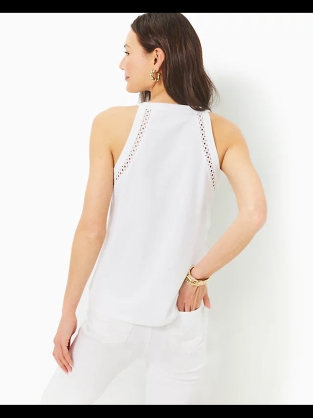 Lilly Pulitzer Isaac Knit Top in Resort White Size Small - Picture 3 of 10